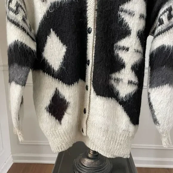 Vintage Paititi Woolens Co Juneau Alaska Geometric Cardigan S - Picture 3 of 7